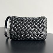 Bottega Veneta Rumple Messenger Bag Black 30x23x7.5cm - 1