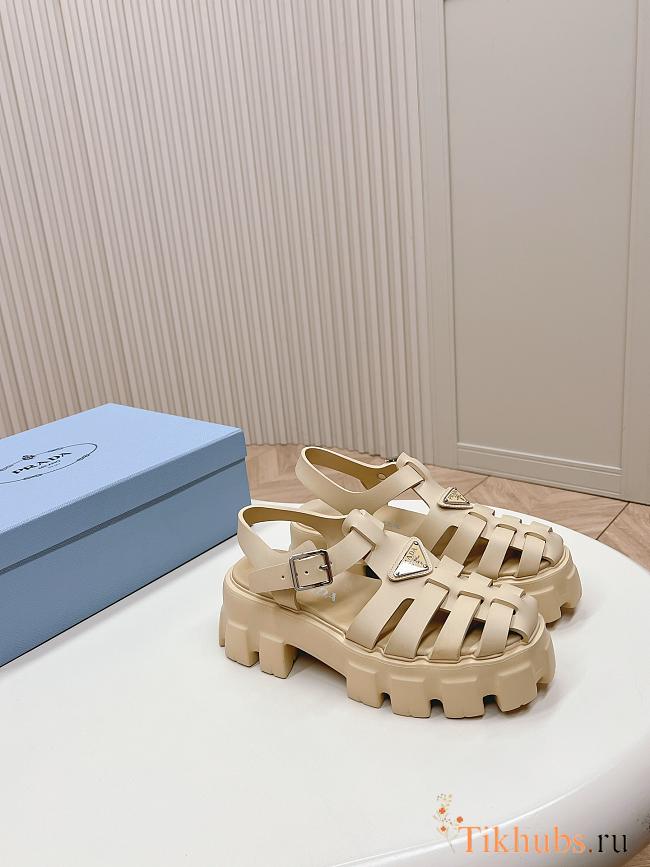 Prada Foam Rubber Sandals Beige - 1