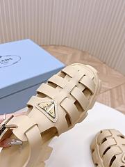 Prada Foam Rubber Sandals Beige - 5