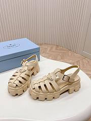 Prada Foam Rubber Sandals Beige - 3