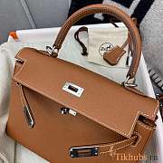 Hermes Kelly Togo Silver Brown 25cm - 2