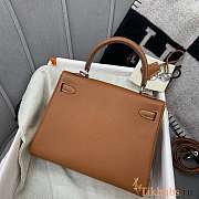 Hermes Kelly Togo Silver Brown 25cm - 3