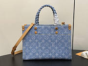 Louis Vuitton LV Let Go PM Sky Blue Denim 28 x 23 x 10.5 cm - 4