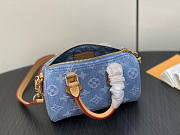 Louis Vuitton LV Nano Speedy Blue Denim 16 x 10 x 7.5 cm - 6