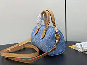 Louis Vuitton LV Nano Speedy Blue Denim 16 x 10 x 7.5 cm - 5