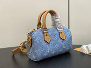 Louis Vuitton LV Nano Speedy Blue Denim 16 x 10 x 7.5 cm - 4