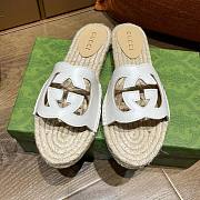 Gucci Interlocking G Cut-out Slides White - 2