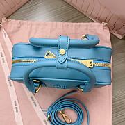 Miu Miu Arcadie Leather Bag Blue 23x10x8cm - 6