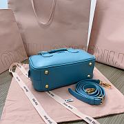 Miu Miu Arcadie Leather Bag Blue 23x10x8cm - 3