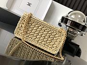 Celine Chain Shoulder Bag Raffia 20.5x10.5x4cm - 6