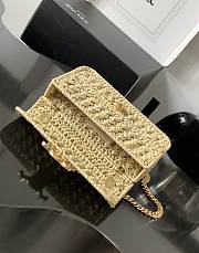 Celine Chain Shoulder Bag Raffia 20.5x10.5x4cm - 2