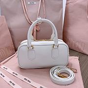 Miu Miu Arcadie Leather Bag White 23x10x8cm - 6