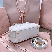 Miu Miu Arcadie Leather Bag White 23x10x8cm - 4