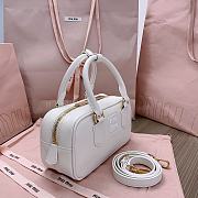 Miu Miu Arcadie Leather Bag White 23x10x8cm - 3