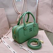 Miu Miu Arcadie Leather Bag Green 23x10x8cm - 5