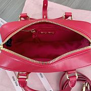 Miu Miu Arcadie Leather Bag Red 23x10x8cm - 6