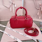 Miu Miu Arcadie Leather Bag Red 23x10x8cm - 2