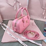 Miu Miu Arcadie Leather Bag Pink 23x10x8cm - 3