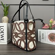 Loewe Anagram Cut-out Calfskin Small Tote Brown 32x12x25.5cm - 4