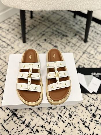 Celine Brown White Sandal