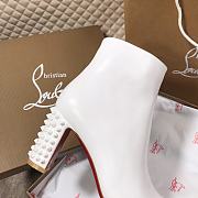 Christian Louboutin Suzi Folk 85 White Studded Boot - 5