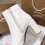 Christian Louboutin Suzi Folk 85 White Studded Boot - 4