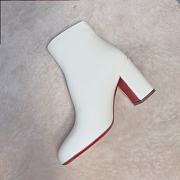 Christian Louboutin Ziptotal 85 Leather White Boot - 5