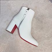 Christian Louboutin Ziptotal 85 Leather White Boot - 4