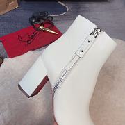 Christian Louboutin Ziptotal 85 Leather White Boot - 2