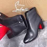 Christian Louboutin Castarika 85 Black Leather Ankle Boots - 3