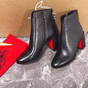 Christian Louboutin Castarika 85 Black Leather Ankle Boots - 4