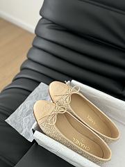 Chanel Ballerina Tweed Flat Beige - 2