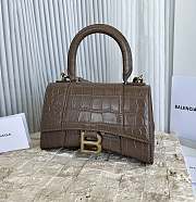 Balenciaga Mini Hourglass Brown Bag 19cm - 1