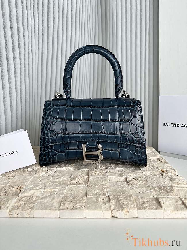 Balenciaga Mini Hourglass Bag Navy Blue 19cm - 1