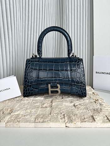 Balenciaga Mini Hourglass Bag Navy Blue 19cm