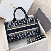 Dior Book Tote East West Blue 27x14x11cm - 2