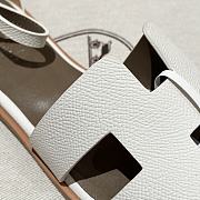 Hermes Santorini White Beige Sandal - 2