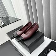 Chanel Ballerina Wine Black Flat - 4