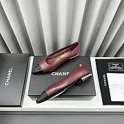 Chanel Ballerina Wine Black Flat - 3
