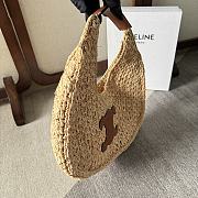 Celine Classic Teen Triomphe Basket Hobo Bag Raffia Tan 33x16x4cm - 5