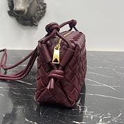 Bottega Veneta Mini Loop Camera Bag Red Wine 17x10x6cm - 5