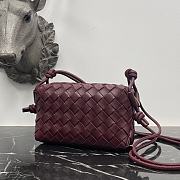 Bottega Veneta Mini Loop Camera Bag Red Wine 17x10x6cm - 3