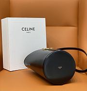 Celine Women Bucket Triomphe Shiny Calfskin Black 25x22x14cm - 3