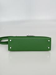 Hermes Mini Kelly Dark Green Epsom Silver 19cm - 2