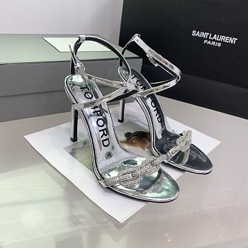 Tom Ford Sandals Silver Heel 10.5cm