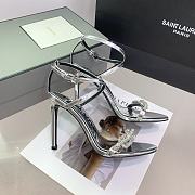 Tom Ford Sandals Silver Heel 10.5cm - 2