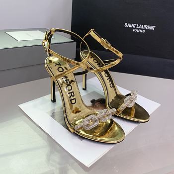 Tom Ford Sandals Gold Heel 10.5cm