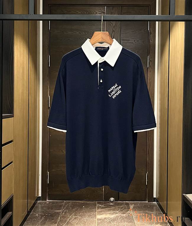 Louis Vuitton LV Polo Shirt Navy Blue - 1