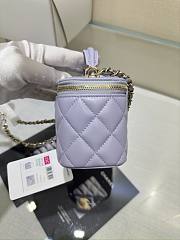 Chanel Mini Vanity Case Light Purple Lambskin 11cm - 3