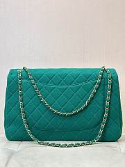 Chanel Large Flap Bag Green Gold 38x27x12cm - 5